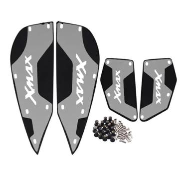 Imagem de Anti-derrapante Pedais dianteiros e traseiros para xmax 250 xmax 300 2017 2018 2019 2020 2021 2022 2023 cnc placa de apoio para pés(Gray)