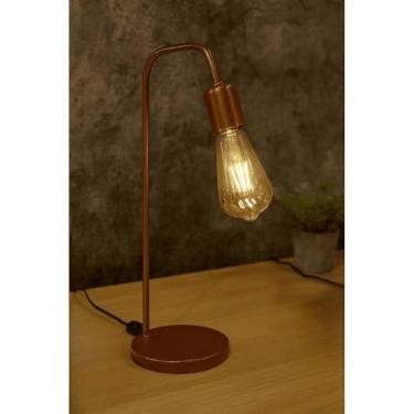 Imagem de Candeeiro de mesa Candeeiro decorativo (lâmpada não incluída) Design em forma de L, estilo vintage, dupla voltagem Adequado para salas de estar e quartos(ROSE GOLD)