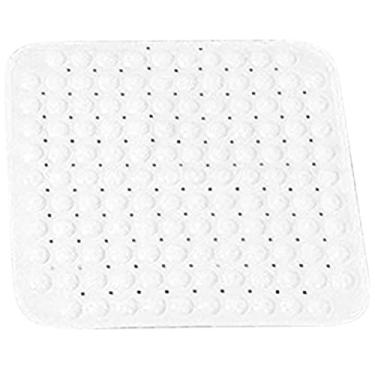 Imagem de Slip Tapete de Chão com Buracos Drenagem Ventosas Massagem Pé Banhão Chuveiro PVC para Banheiro Multiuso Fácil Limpar Rápida Macio