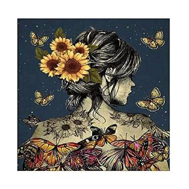 Imagem de Kit DIY 5D Full Drill Padrão Traseira Feminina Pintura em Mosaico de Strass Acrílico Arte Decoração Parede Residencial Presente com Ferramentas Apoio