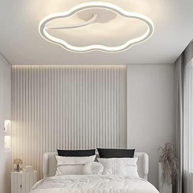 Imagem de Luminária de teto LED, luminária de teto infantil LED com controle remoto e intensidade regulável, ideal para sala de estar, mesa de jantar, quarto, corredor e jardim de infância (branca, C-