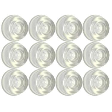 Imagem de Puxadores de Porta Pequenos e Claros Conjunto 12 - Parafusos Autoadesivos para Portas Protetores Parede Pés Borracha Falantes Eletrônicos Móveis Feito EUA com Poliuretano Redução Ruído Vibração Preven