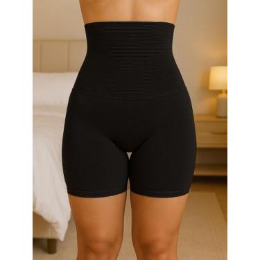 Imagem de Short Modelador Anágua Cinta de Compressão Cós Alto - c8 ANDRÉIA, Pret