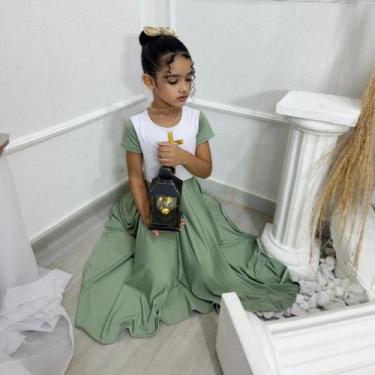 Imagem de Vestido de Dança Infantil CRUZ DOURADA Meninas - MISS FLOWER, Verde me