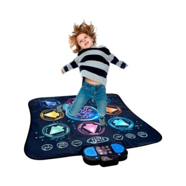 Imagem de Tapete Musical Infantil Grande 90x90cm Tapete De Dança Elétrico Com Lu