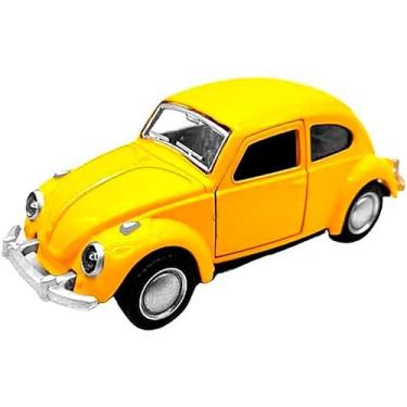 Imagem de Carrinho de Metal Fusca McFive Die-Cast Model 1981 Escala 1:32 Amarelo