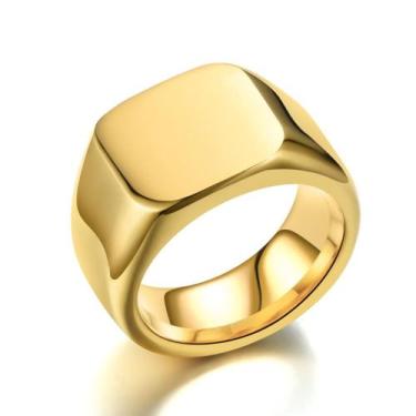 Imagem de Anel Ouro 18k Masculino Dedeira Grande Robusto Falange Formatura Elega