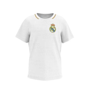 Imagem de Camisa Real Madrid Merengue Infantil, 6, Infantil, Branco