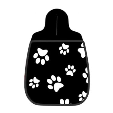 Imagem de Lixeira De Carro Organizador Lixinhocar Patas de Cachorro Preto e Branco