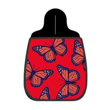 Imagem de Lixeira De Carro Organizador Lixinhocar Borboletas Monarcas Vermelho