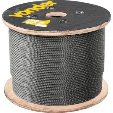 Imagem de Cabo de aço af 1/16" alma de fibra 6x7 galvanizado com 500 metros - Vo