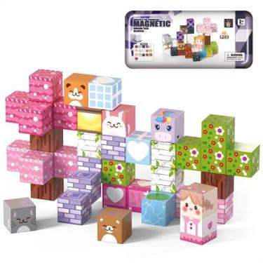 Imagem de Blocos De Montar Magnéticos, Empilháveis, Brinquedo - moomex