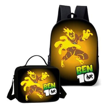 Imagem de Kit Lancheira Termica E Mochila Escolar Estampa Ben Alien 10 Lançament
