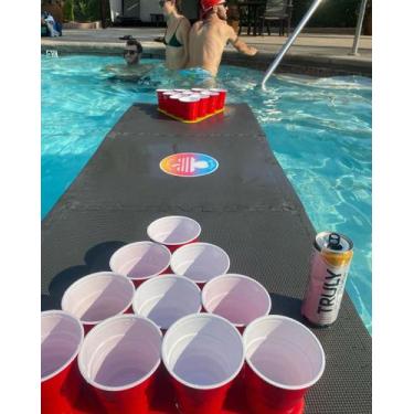 Imagem de Copo Americano Descartável Beer Pong Red 50un Vermelho Azul - Trik Tri