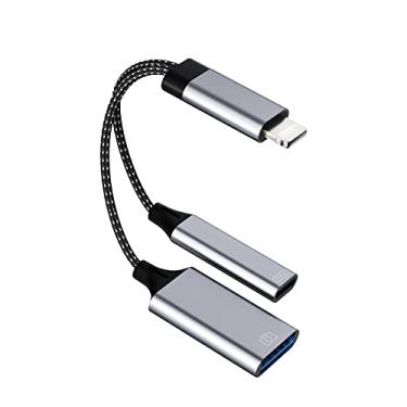 Imagem de Conversor de cabo adaptador adaptador OTG Lightning macho para USB fêmea para 13 12 11 Pro Max X XR 7 8plus iPad Dongle Splitter câmera memória flash drive cabo leitor de cartão mouse teclado