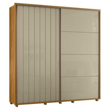 Imagem de Guarda Roupa Casal Monet 2 Portas Deslizante 230 cm Cumaru Opala Madetec