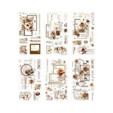 Imagem de Adesivos Decorativos Sombra De Flor 6pçs Colagem De Plantas Frescas Sc