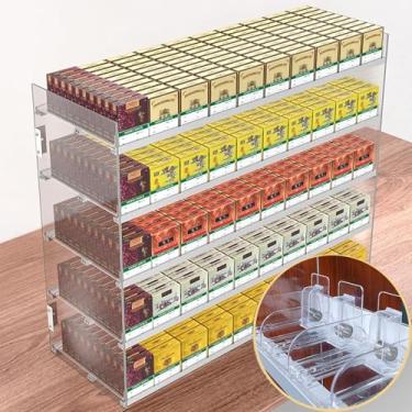Imagem de Rack de exibição de cigarro automático transparente - Caixa de cigarro de plástico transparente com empurradores para lojas de varejo, supermercados, cafeterias e bares (tamanho: 44,5 x 29 x 64,2 cm)