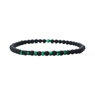 Imagem de Pulseira Masculina De Pedra Natural Olho De Tigre 4mm, Joias De Praia 