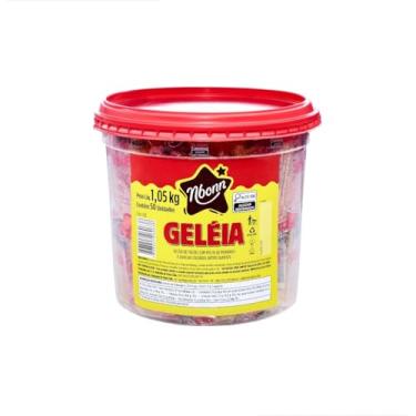 Imagem de Geleia de Frutas Colorida Nbonn Pote 1,05kg 50 Unidades de Doce Frutado Colorido e Macio