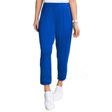 Imagem de Calça Básica Saruel Feminina Cintura Alta Tribo Livre, Azul royal, M