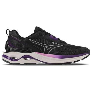 Imagem de Tênis Mizuno Wave Dynasty 7 - Feminino - Preto-Roxo