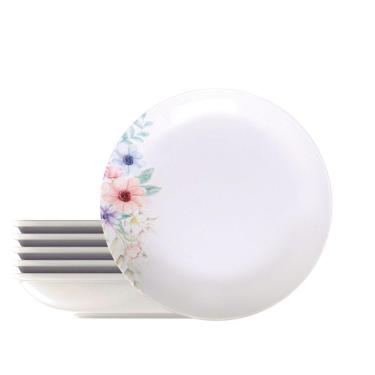 Imagem de Kit Prato Fundo Tramontina Floratta Em Porcelana Decorada 22 Cm 6 Peças Tramontina