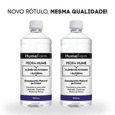 Imagem de Kit Com 2 Pedra Hume Líquida 500ml Cada Com Glicerina Desodorante De C