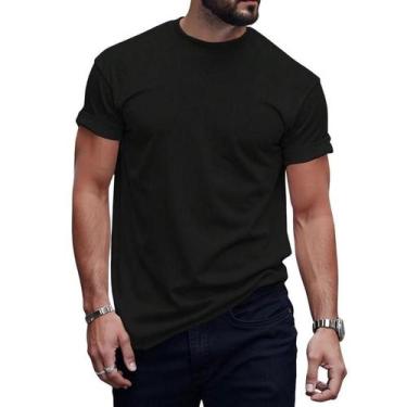 Imagem de Camiseta Masculina de Academia Dry Fit Masculina Lisa Casual Treino Mu