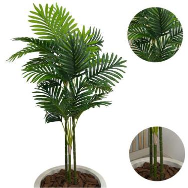 Imagem de Planta Artificial Palmeira Grande 3 Tronco 1.10m Realista - Intcomerce