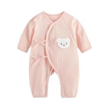 Imagem de Macacão De Algodão Unissex Para Bebês Com Chapéu, Roupas Para Recém-Na