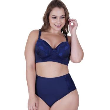 Imagem de Conjunto de Lingerie Plus Size Sutiã Reforçado e Calcinha Cós Alto - c