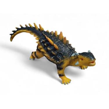 Imagem de Boneco Vinil Dinossauro Grande Som E Luz Polacanthus Amarelo - Jr Toys