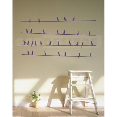 Imagem de Adesivos Decorativos De Parede Pássaros No Fio
