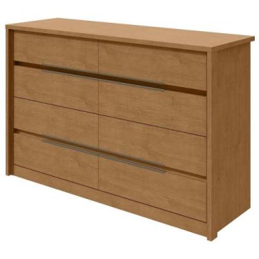 Imagem de Cômoda Urban 8 Gavetas Amêndoa Clean - MÓVEIS LOPAS