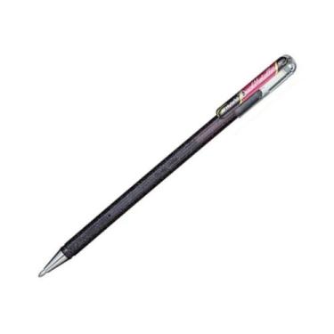 Imagem de Caneta Gel Glitter Dual Mettalic Hybrid Roller 1.0mm Pentel, Preta/Ver