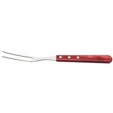 Imagem de Garfo Trinchante Tramontina Inox Polywood - 32,3cm, Vermelho