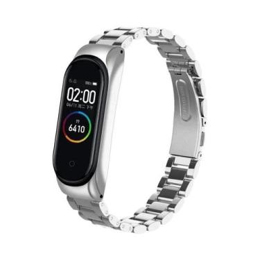 Imagem de Pulseira De Metal Em Aço Inoxidável Para Xiaomi Miband 7 6 5 4 3, Puls