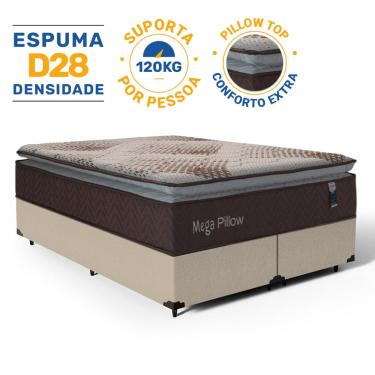 Imagem de Cama Box com Colchão de Molas Ensacadas Mega Pillow Queen 158cm