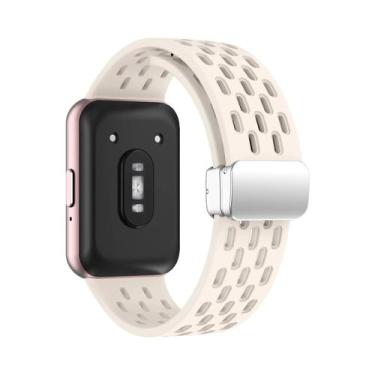 Imagem de Pulseira Magnética Samsung Galaxy Fit 3 Com Fivela De Metal E Banda De