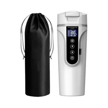 Imagem de Copo Térmico Elétrico Para Carro 12V 24V 500ML Em Aço Inoxidável Para 