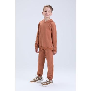 Imagem de Conjunto Infantil de Inverno Masculino Moletom Básico com Capuz-Masculino