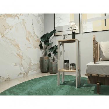 Imagem de Mesa Lateral Alta de Canto e Apoio Retangular MDF Tampo MDF Base MDF 30CM Amadeirado, B...