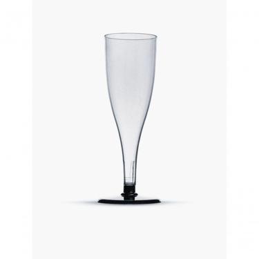 Imagem de Taça Pit 140 para Bebidas Descartável com Base Preta Uso Festas Transparente Higipack