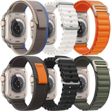 Imagem de 6 Pulseiras Para Trilha Trail Alpine Compatíveis Com Apple Watch Ultra De 49mm, 45mm, 4...