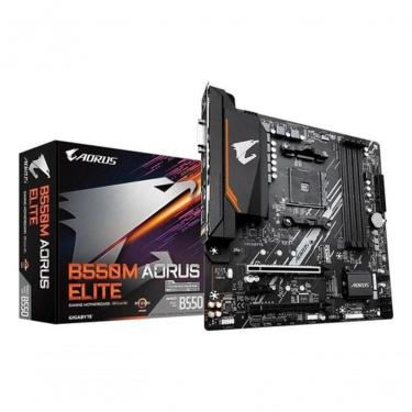Imagem de Placa-mãe B550M Aorus Elite AM4 DDR4 HDMI para Computadores Desktop Preto Higipack