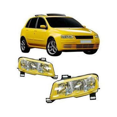 Imagem de Par Farol Stilo 2002 2003 2004 2005 2006 2007 2008 Máscara Amarelo Ind