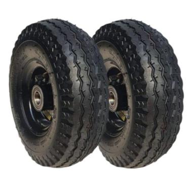 Imagem de Combo 2 Pneus Carrinho De Mão Carriola Industrial 350-4 + Câmara + Roda Buffalo