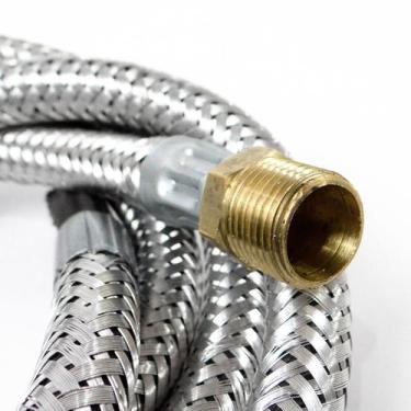 Imagem de Mangueira Gás Premium Flexível Aço Inox Macho 2m Segura - MACFLEX, Com