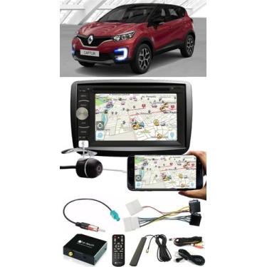 Imagem de Kit Combo DVD Player E-Tech + Moldura de Painel 2 Din + Chicote + Câme